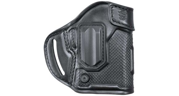 Image of BlackHawk Emboss Leather ISP Holster with Clip, 43/Kahr Cw9/Cw40/P9/P40/K9/K40, Right Hand, Black, 461468BKR