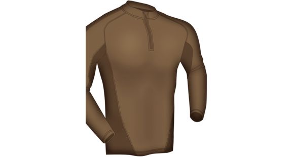 Image of Blackhawk Engineered Fit Long Sleeve Shirt, 1/4 Zip, Coyote Tan, Large, 84BS01CT-LG