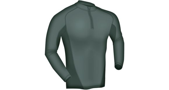 Image of Blackhawk Engineered Fit Long Sleeve Shirt, 1/4 Zip, Foliage Green, 3XL, 84BS01FG-3XL