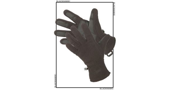 Image of BlackHawk Fleece Tac Gloves, Black, Small 8077SMBK