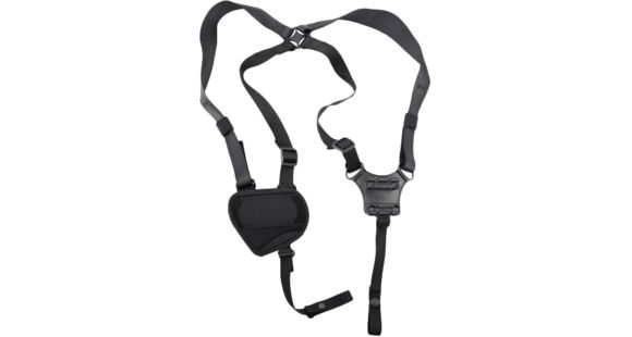 Image of BlackHawk Horizontal Shoulder Holster, Ambidextrous, Black, 40HS05BK-MD