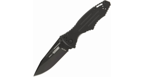 Image of BlackHawk Hornet Folding Knife, 3.25in, D2 Tool Steel, Plain Edge, Sideliner G-10 Handle, Black, BH15H201BK