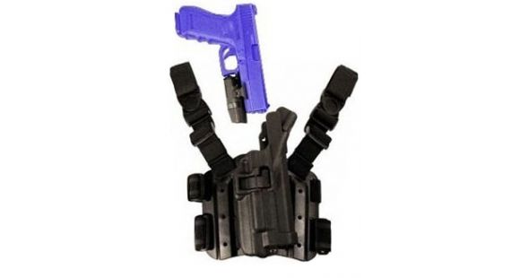 Image of BlackHawk Level 3 Light Bearing SERPA Holster, Heckler &amp; Koch P2000, Left Hand, Molded, Black, 430816BK-L