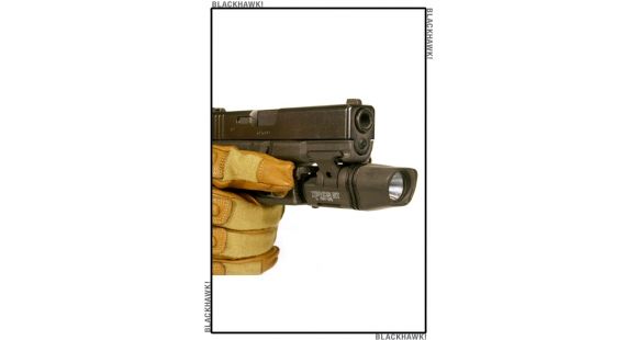 Image of BlackHawk Level 3 SERPA Light Combo Holster, Heckler &amp; Koch P2000, Left Hand, Basketweave, Black, 44H616BW-L