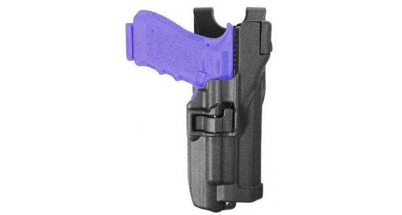 Image of BlackHawk Level 3 SERPA Light Combo Holster, Glock 20/Glock 21/Smith &amp; Wesson M&amp;P 45, Left Hand, Plain, Black, 44H613PL-L