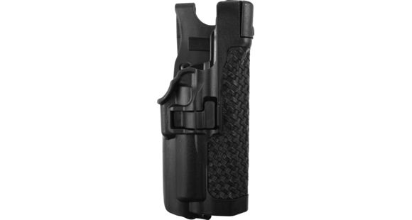Image of BlackHawk Level 3 SERPA Duty Holster, Glock 20/Glock 21/Smith &amp; Wesson M&amp;P 45/Glock 21SF, Right Hand, Basketweave, Black, 44H513BW-R