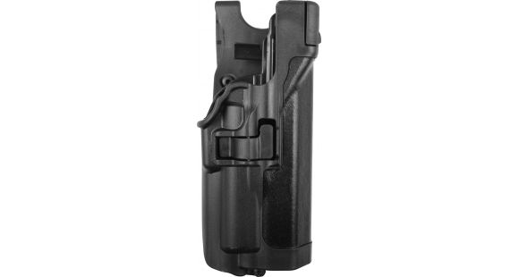 Image of BlackHawk Level 3 SERPA Duty Holster, Glock 20/Glock 21/Smith &amp; Wesson M&amp;P 45/Glock 21SF, Right Hand, Plain, Black, 44H513PL-R