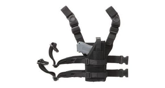 Image of BlackHawk Nylon Omega VI Universal Ambidextrous Drop-Leg Holster, Universal, Ambidextrous, Black, 40ALH1BK