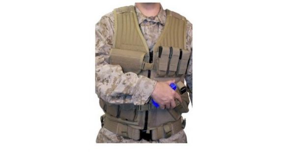 Image of BlackHawk Omega Elite Cross Draw/Pistol Mag Vest - Coyote Tan, Right Hand 30EV26DE
