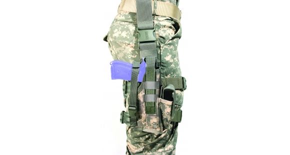 Image of BlackHawk Omega VI Elite Assault Holster, Beretta 92F/Smith &amp; Wesson Model 5906, Right Hand, Matte, ARPAT, 40QD42AU