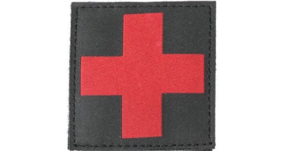 Image of BlackHawk Red Cross ID Patch w/Hook &amp; Loop, Black, 90RC00BK
