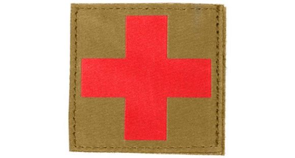 Image of Blackhawk Red Cross ID Patch, Coyote Tan