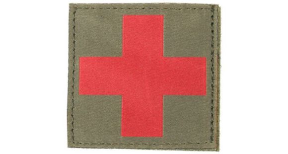 Image of Blackhawk Red Cross ID Patch, Foliage Green