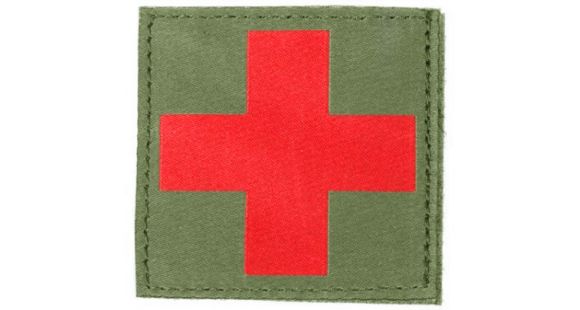 Image of Blackhawk Red Cross ID Patch, Olive Drab