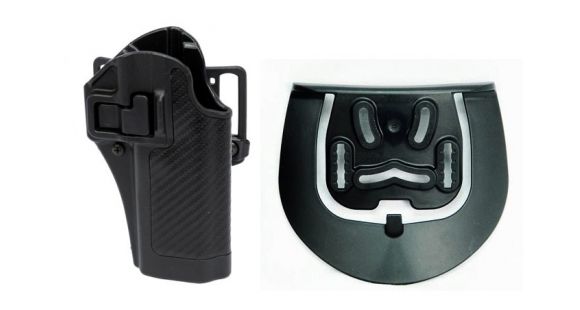 Image of BlackHawk SERPA CQC Belt Loop/Paddle Active Retention Holsters, 1911 Commander 4.25in, Right Hand, Matte, Black, 410042BK-R