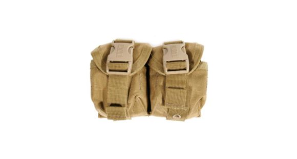 Image of BlackHawk S.T.R.I.K.E. Gen4 MOLLE System Double Frag Grenade Pouch, Coyote Tan, Size 151, 37CL13CT