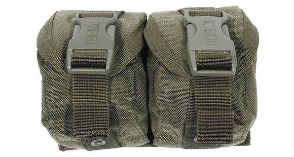 Image of BlackHawk S.T.R.I.K.E. Gen4 MOLLE System Double Frag Grenade Pouch, Olive Drab, Size 151, 37CL13OD