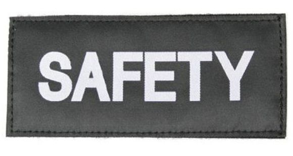 Image of Blackhawk Safety Patch White on Black