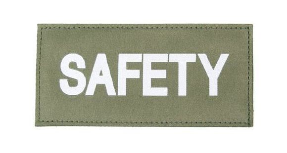Image of Blackhawk Safety Patch White on Green