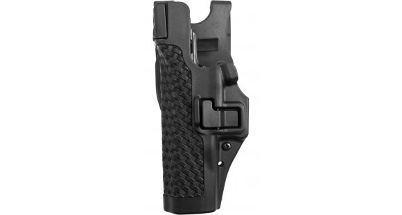 Image of BlackHawk SERPA Level 3 Auto Lock Duty Holsters, Glock 20/Glock 37/Glock 38/Glock 21/Glock 21SF, Left Hand, Basketweave, Black, 44H113BW-L