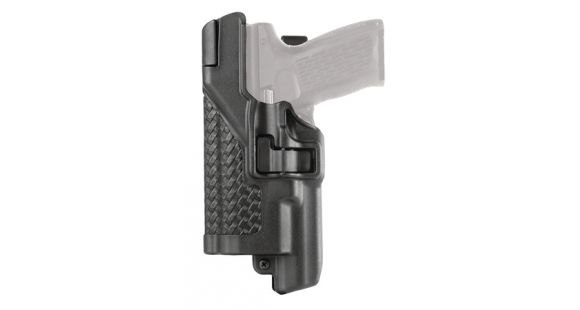 Image of BlackHawk Level 3 SERPA Light Bearing Holster, Heckler &amp; Koch P2000/Heckler &amp; Koch P2000SK, Left Hand, Basketweave, Black, 44H516BW-L