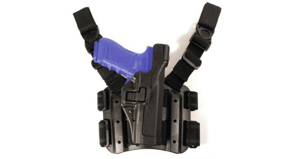 Image of BlackHawk SERPA Level 3 Tactical Holsters, Glock 20/Glock 37/Glock 38/Glock 21/Glock 21SF, Right Hand, Matte, Black, 430613BK-R