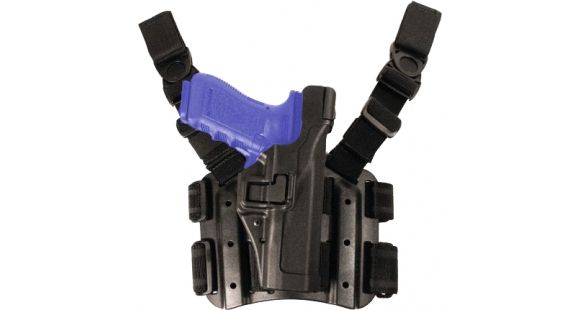 Image of BlackHawk Serpa Tactical Level 2 Holster, SIG Sauer Pro SP2022, Right Hand, Matte, Black, 430508BK-R