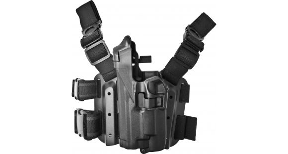 Image of BlackHawk Level 3 SERPA Light Bearing Holster, SIG Sauer P226/SIG Sauer P220/SIG Sauer P225/SIG Sauer P226R/SIG Sauer P220R/SIG Sauer P225R, Left Hand, Matte, Black, 430706BK-L