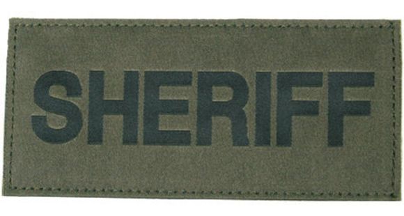 Image of Blackhawk Sheriff Patch - Black on Green 90IN06BG