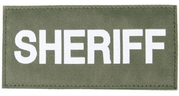 Image of Blackhawk Sheriff Patch - White on Green 90IN06WG