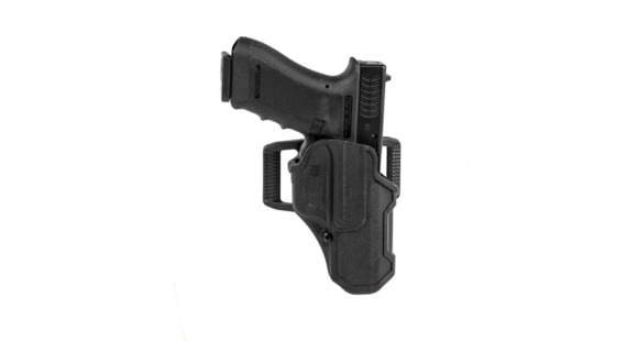 Image of BlackHawk T-Series L2C Compact Holsters, Glock 19/Glock 23/Glock 17/Glock 22/Glock 34/Glock 35, Right Hand, Matte Black, Black, 410200BKR