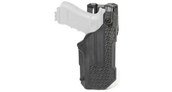 Image of BlackHawk T-series Duty, Glock 17/19/22/23/31/32/45/47 w/TRL 1/2, Basketweave, Right Hand, 44N600BWR