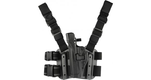 Image of BlackHawk SERPA Level 3 Tactical Holsters, Glock 20/Glock 37/Glock 38/Glock 21/Glock 21SF, Left Hand, Matte, Black, 430613BKL