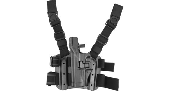 Image of BlackHawk SERPA Level 3 Tactical Holsters, Smith &amp; Wesson M&amp;P 9/Smith &amp; Wesson M&amp;P 40, Left Hand, Matte, Black, 430625BK-L