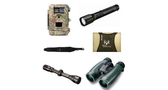 Image of Bushnell Bone Collector 3-9x40 Rifle Scope,10x42 Trophy XLT,Binoculars,HD Torch Flashlight,8MP Trophy Cam Trail Camera,Butler Creek Bino Harness and Rifle Sling 733960BC-KIT4