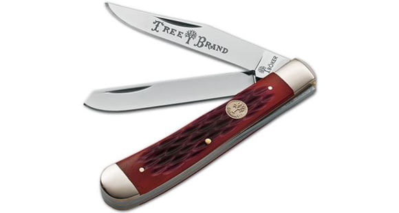 Image of Boker USA Traditional Series Trapper Jigged Bone Knife, Red, Small, 110747