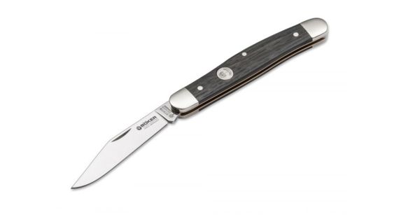 Image of Boker USA Boker Stockman Classic Folding Pocket Knife,2.9in 440C Steel Blade,Bog Oak Wood Brown Handle, 117477