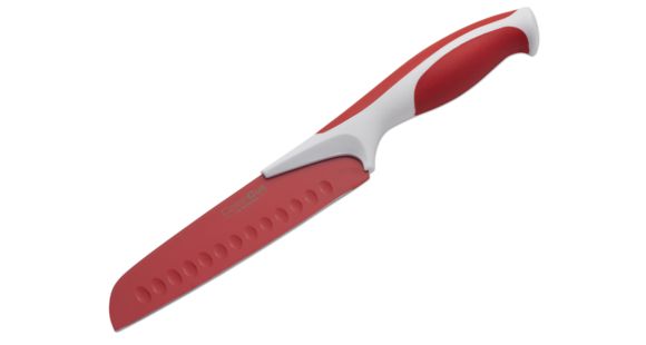 Image of Boker USA Colorcut Santoku Knife,6in CrMoV Steel Blade,Raspberry Red Handle 03CT101