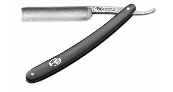 Image of Boker USA Damascus Black Straight Razor 140513DAM