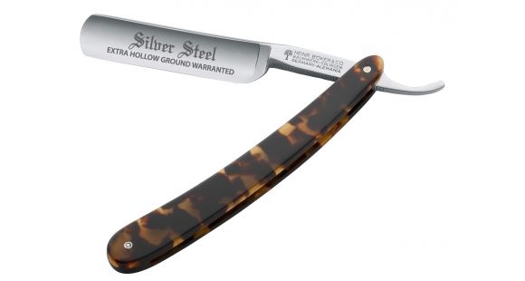 Image of Boker USA Silver Steel Straight Razor, Tortoise 140512