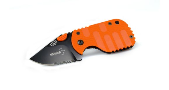 Image of Boker USA Subcom Dusk, Orange Reinforced Nylon Handle, Black ComboEdge B-01BO576