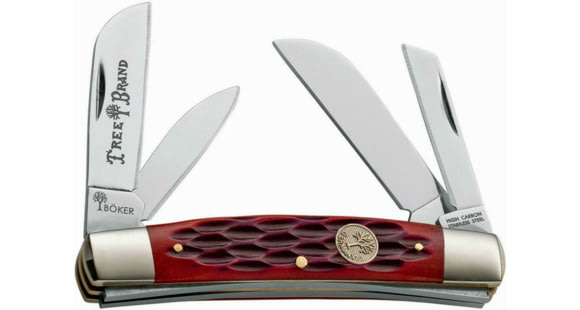 Image of Boker USA Traditional Series Congress Jigged Knife, Red, Small, 110745