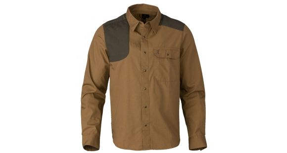 Image of Browning Austin Long Sleeve Shirt,Taupe/Loden,L 3010667803
