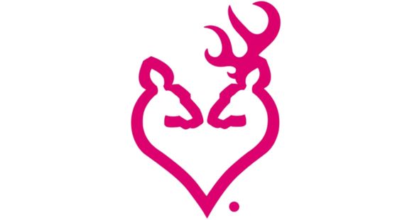 Image of Browning Buck Heart 10in Decal, Hot Pink 3922291051