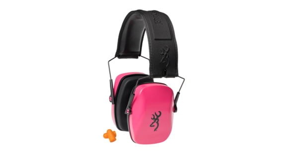 Image of Browning Buckmark III Protective Ear Muffs, 27dB, Pink/Black, 12677