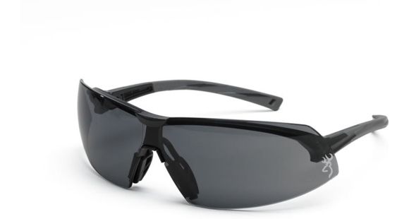 Image of Browning Buckmark Shooting Glasses Smoke Lens &amp; Black Frame 12719 