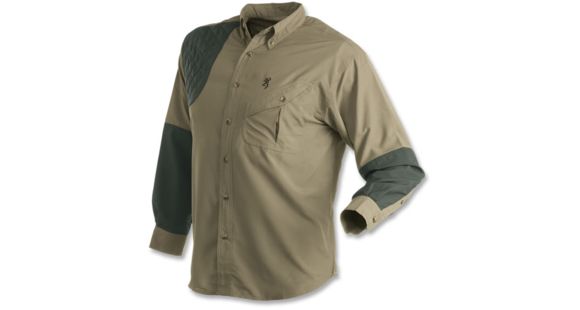 Image of Browning Cross country Upland Shirt, Khaki/Loden, L 3011934003