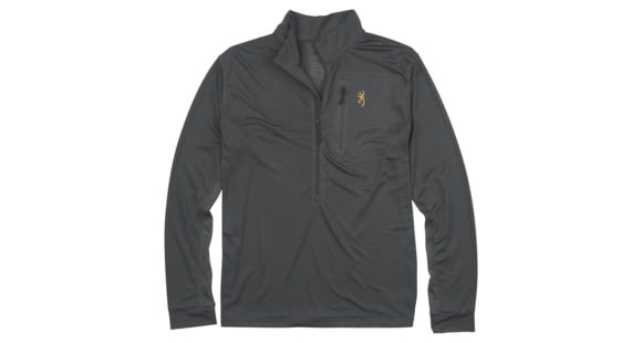 Image of Browning Early Season 3/4 Zip Shirt - Mens, Carbon Gray, Large, 3010567903