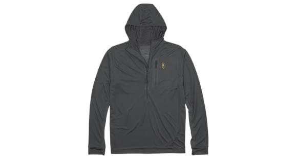 Image of Browning Early Season Hooded Shirt - Mens, Carbon Gray, Small, 3010827901
