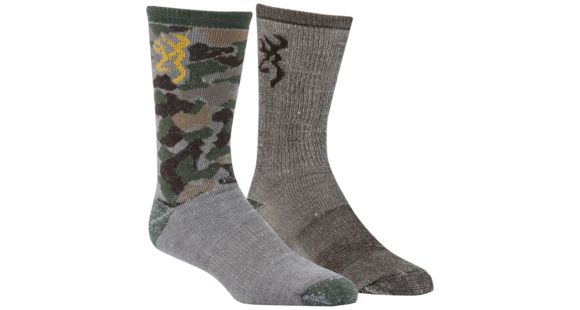Image of Browning Everyday Wool Socks Woodlands/Coffee Bean, Brown, Pack of 2, K0000125